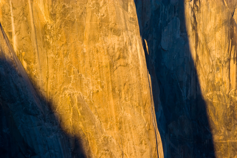 Light And Shadow On El Capitan At Sunset